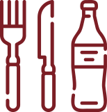 ícono de alimentos y bebidas